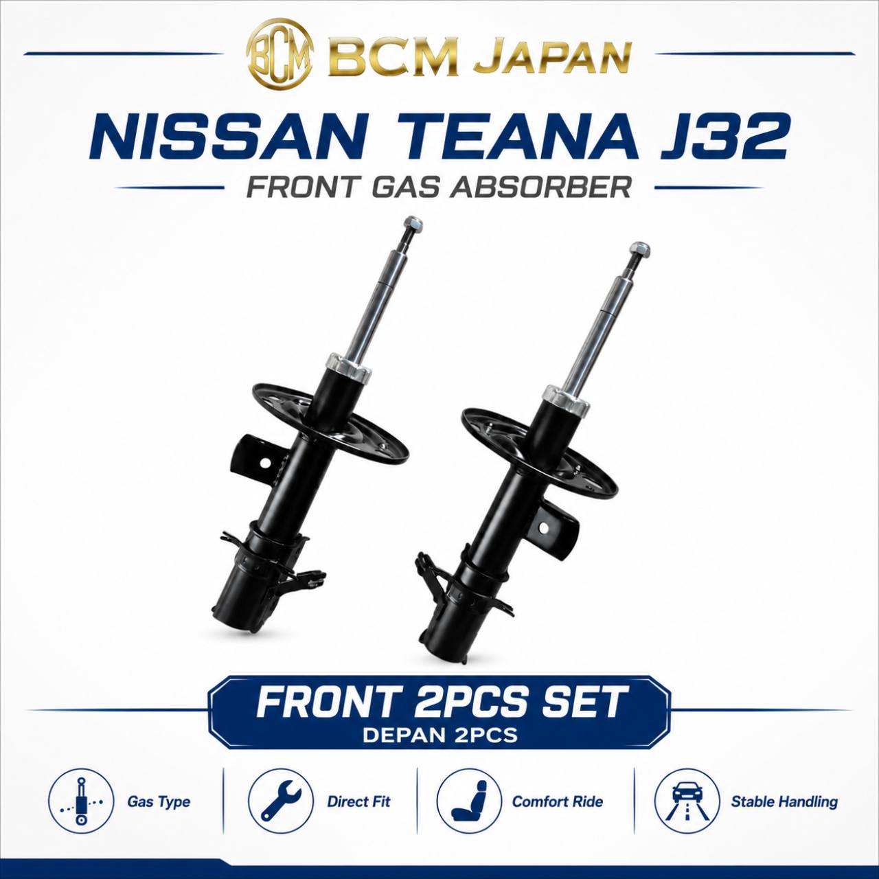 Nissan Teana J32 Front 2PCS Set / Depan 2PCS BCM JAPAN Teana Gas Absorber 2PCS Set